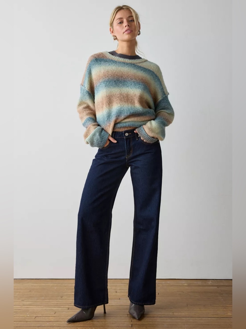 NWT Leviās Low Loose Jeans Wide-Leg Dark Blue Denim
